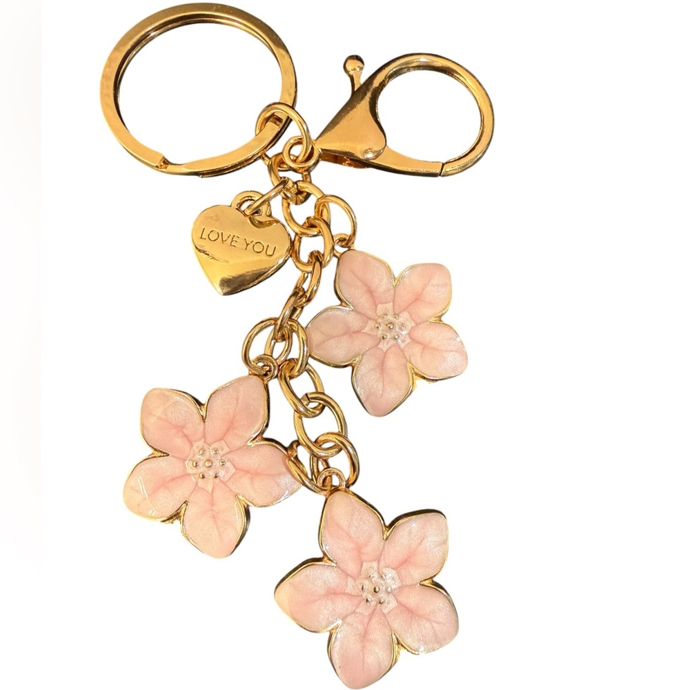 Purse Charm Keychain Balloon Dog, Cherries, Pink Blossoms, or Strawberry Pick 1! - Picture 4 of 5